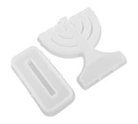 Molde de Silicona Blanco para Menorá de Brazos, Manualidades DIY | Acabado Suave, Desmoldeo Fácil y Reutilizable, para Resina, Cera Fundida y Yeso