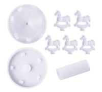 Molde de Silicona Blanco, Reutilizable, para Carrusel Diy, Manualidades | Flexible, Fácil de Desmoldar, Limpiar y Usar, para Resina Epoxi y Decoración de Mesa