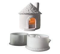 Molde De Silicona Casa Navideña | Molde 3D De Silicona Para Portavelas - para Aromaterapia de Escritorio para Hogar y Oficina de Acción de Gracias y Días Laborables