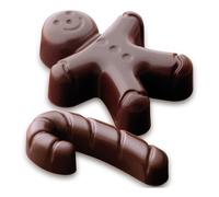 Molde de Silicona Chocolates Mr Hombrecito Pan Jengibre 4 ,3x3,5 CM - Silikomart