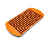 Molde de silicona con 160 mini cubitos de hielo de 1 cm - Flexible, lavable, seguro - Apto para caramelos, gelatinas, bombones de chocolate, cocina, bar, fiestas (naranja)