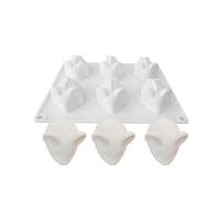 Molde de silicona con 6 cavidades de ratón, fondant, mousse, para pasteles, Halloween, pastelería, hornear, herramienta de decoración antiadherente