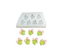 Molde de silicona con 6 huecos, fácil de desmoldar, molde multiusos para resina epoxi, velas, jabón, chocolate, hornear, manualidades