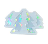 Molde de silicona con agujero con efecto de luz, llavero colgante de epoxi fundido, joyería de silicona para hacer joyas