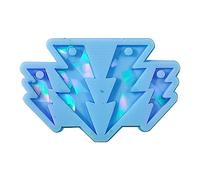 Molde de silicona con agujero con efecto de luz, llavero colgante de epoxi fundido, joyería de silicona para hacer joyas