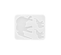 Molde de silicona con colgante de Animal para manualidades de fundición de resina, molde con dije de oso elefante, herramienta de fabricación de joyas, Molde de resina con dije de oso elefante