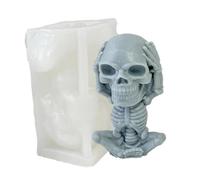 Molde de silicona con de cráneo de resina | Ver Speak no escucha ningún mal decoración del hogar, herramienta para hacer figuras, figuras coleccionables, acentos de decoración del hogar, molde