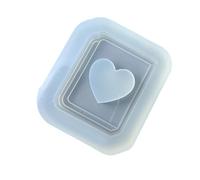 Molde de silicona con dije de corazón para resina de grado alimenticio, molde para colgantes, hecho a mano, accesorios para hacer joyas