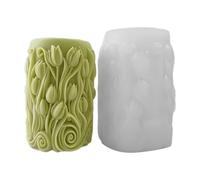 Molde de silicona con diseño de flores creativas, hermoso diseño de flores, molde de pilar para adornos, moldes de manualidades