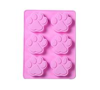 Molde de silicona con diseño de huella de gato de dibujos animados para hornear gelatina y jabón, joyería epoxi, huella de silicona para resina
