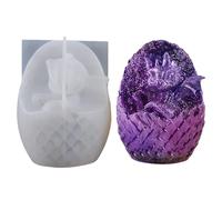 Molde de silicona con diseño de huevo de dragón, con fácil liberación para chocolate, galletas, manualidades con velas, herramienta decorativa multiusos para arte y regalo creativo