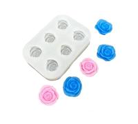 Molde de silicona con diseño de rosas para accesorios de joyería hechos a mano, jabón de chocolate, proyectos de manualidades, cocina, hornear, molde de silicona para chocolate rosa
