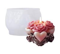 Molde de silicona con diseño de rosas para hacer jabones de flores para resina epoxi, manualidades, jabón hecho a mano, decoración de boda, molde en forma de rosa