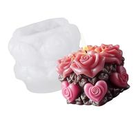 Molde de silicona con diseño de rosas para hacer jabones de flores para resina epoxi, manualidades, jabón hecho a mano, decoración de boda, molde en forma de rosa
