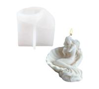 Molde de silicona con diseño de sirenas de concha único que hace que sea fácil de limpiar, accesorio de silicona para diseños artísticos, suministros para estudiantes