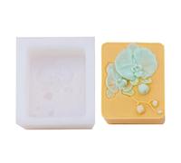 Molde de silicona con diseño floral para velas, jabón, yeso, manualidades, piedras difusoras de coche, herramienta de horneado artesanal, molde difusor de fragancias