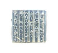 Molde de silicona con diseño floral vintage europeo en relieve para uñas hechas a mano y uso profesional, plantillas de manicura creativas