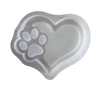 Molde de silicona con estampado de patas, molde para velas, moldes de arcilla reutilizables, dije de llavero con diseño versátil y detallado, 12,8 x 10,8 x 1,9 cm, para llavero colgante de resina