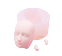 Molde de silicona con estructura de cara y orejas para hacer joyas, resina para manualidades, molde epoxi y accesorio portátil, modelo de silicona