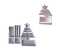Molde de silicona con forma de árbol festivo para adornos de Navidad de resina artesanal, suministros de fabricación de joyas, diseño que nunca se pega, maceta de árbol de Navidad, molde de silicona