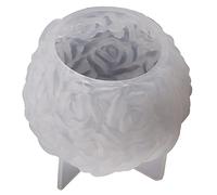 Molde de silicona con forma de bola de rosas en relieve para hacer adornos de yeso perfumados, resina epoxi, herramienta de arte, moldes de silicona únicos