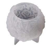 Molde de silicona con forma de bola de rosas en relieve para hacer adornos de yeso perfumados, resina epoxi, herramienta de arte, moldes de silicona únicos