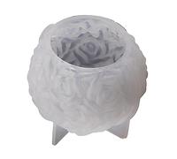 Molde de silicona con forma de bola de rosas en relieve para hacer adornos de yeso, resina epoxi, herramienta de arte, moldes de silicona florales para resina epoxi