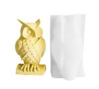 Molde de silicona con forma de búho - Molde de silicona con diseño de búho, molde de silicona sin esfuerzo para velas de aromaterapia, yeso, chocolate, molde de resina para decoración de mesa (12,5 x