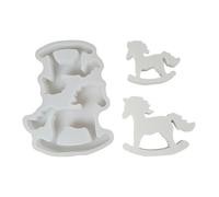 Molde de silicona con forma de caballo, molde de yeso con forma de caballo, para hornear, chocolate, galletas, cocina, yeso, cemento, resina, manualidades, casa, granja, vacaciones y