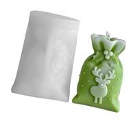 Molde de silicona con forma de caja de dulces de Navidad para jabón, chocolate, decoración de fiesta en el hogar, grado alimenticio