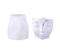 Molde de silicona con forma de cara humana para macetas, moldes de resina para hormigón, suministros para hacer joyas, molde de silicona para manualidades de resina