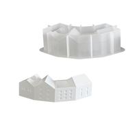 Molde de silicona con forma de casa para resina y decoración del hogar con superficies lisas, herramienta de joyería, regalo de silicona para amantes