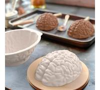 Molde de silicona con forma de cerebro de Halloween para decoración de Halloween, molde de silicona para hornear pasteles, chocolate, jabón, bandeja de silicona para fiestas, gelatina, luz nocturna (B