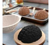 Molde de silicona con forma de cerebro de Halloween para decoración de Halloween, molde de silicona para hornear pasteles, chocolate, jabón, bandeja de silicona para fiestas, gelatina, luz nocturna (A