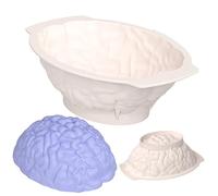 Molde de silicona con forma de cerebro | moldes para tartas de cerebro humano, forma creativa de Halloween | Molde creativo de silicona con forma de cerebro para decoración de tartas, herramientas