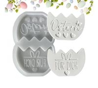 Molde de silicona con forma de conejo de Pascua, fácil de desmoldar, reutilizable, molde para huevos de Pascua, para resina epoxi, yeso, decoración, fiestas, proyectos de manualidades para