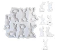 Molde de silicona con forma de conejo, molde de silicona para jabón | Conejo de Pascua Molde de silicona para hornear pastel de mousse en forma de conejo, postre, chocolate, pastelería, pudín