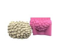 Molde de silicona con forma de cono de pino, soporte para candelabros de hormigón, moldes de arcilla de cemento para resina/cemento con agujero de drenaje, maceta comercial extra grande