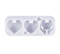 Molde de silicona con forma de corazón de amor, colgante de resina epoxi, práctico llavero para decoración del hogar, llavero divertido