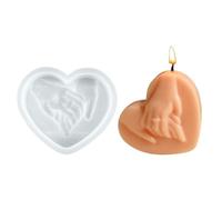 Molde de silicona con forma de corazón de amor,Moldes de silicona para el día de San Valentín - Moldes de para velas con forma de corazón de amor | Molde multifuncional romántico fácil de des