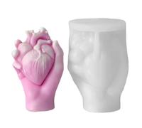 Molde de silicona con forma de corazón de grado alimenticio, herramienta para hacer regalos de San Valentín, suministros de resina, multiusos, molde de silicona para manualidades