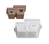 Molde de silicona con forma de corazón hueco para hacer joyas, adecuado para proyectos de hormigón de resina y suculentas, decoración de macetas, moldes de silicona para joyería