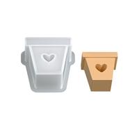 Molde de silicona con forma de corazón hueco para hacer joyas, adecuado para proyectos de hormigón de resina y suculentas, decoración de macetas, moldes de silicona para joyería