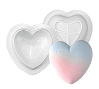 Molde de silicona con forma de corazón, molde de chocolate, molde de chocolate, molde de silicona, molde de silicona para hornear tartas de queso, mousse, chocolate en boda, día de San Valentín