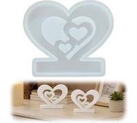 Molde de silicona con forma de corazón, molde de silicona, para el Día de San Valentín, Día de la Madre y artículos de artesanía, para regalar a familiares y amigos