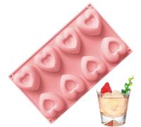 Molde de silicona con forma de corazón, molde para tartas de silicona con 8 cavidades - para jabones | Para decoración de tartas realización de caramelos dulces arte resina cocina San