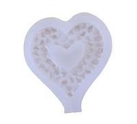 Molde de silicona con forma de corazón para piruletas de chocolate, doble corazón, dulces, pasteles, decoración de chocolate, moldes de silicona