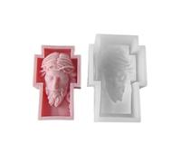 Molde de silicona con forma de cruz de medio cuerpo, moldes de estatua, perfumados, para hacer jabón, resina, amante de la moda