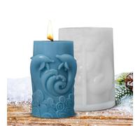 Molde de silicona con forma de delfín, forma de vela en relieve en 3D, forma de vela de aromaterapia, hecha a mano, resina y decoración del hogar, moldes para hacer velas, cilio 3D