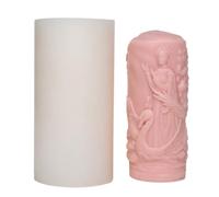 Molde de silicona con forma de estatua de diosa en relieve para decoración de escritorio hecha a mano
